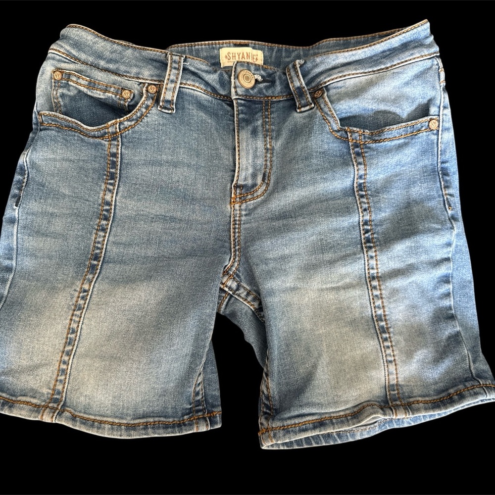 Shyanne Blue Jean Shorts with Classic Faded Look